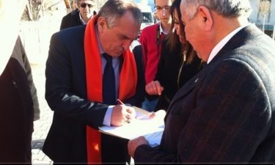 YENİ MENGEN HASTANE CADDESİ ASFALT YAPIMI PROTOKOLÜ CADDEDE İMZALANDI