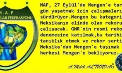 Mengen Aşçılar Federasyonundan rekor için çağrı