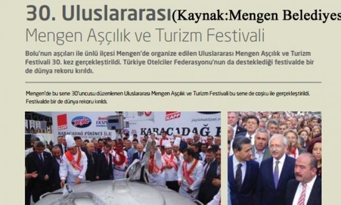 TÜROFED ‘İN EYLÜL-EKİM SAYISINDA 30. ULUSLARARASI MENGEN AŞÇILIK VE TURİZM FESTİVALİ