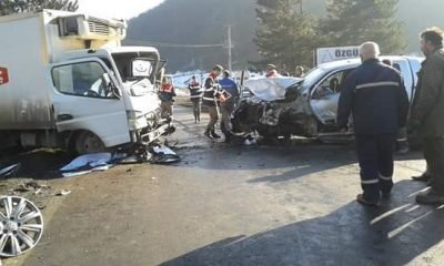 Gökçesu’da Kamyon ile kamyonet çarpıştı: 2 yaralı