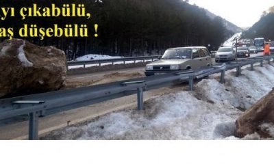 Eskiçağa’da Ayı çıkmadı ama taşın düşmesi gerçek oldu