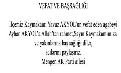 AK Partiden başsağlığı