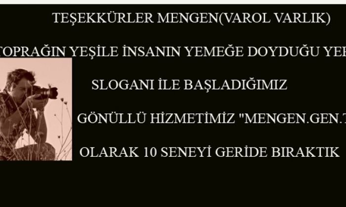TEŞEKKÜRLER MENGEN
