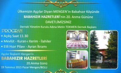 20 Babahızır anma Gününe davetlisiniz