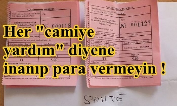 Camiye yardım istismarcısı yakalandı