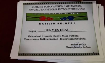 3.Satılmış Yaman Havuzlu Kahve Masa Futbolu turnuvası sonuçlandı.