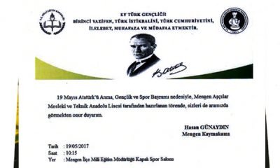 19 Mayıs kutlama proğramı
