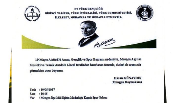 19 Mayıs kutlama proğramı