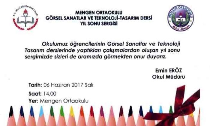 Mengen ortaokulu teknoloji tasarım sergisine davet