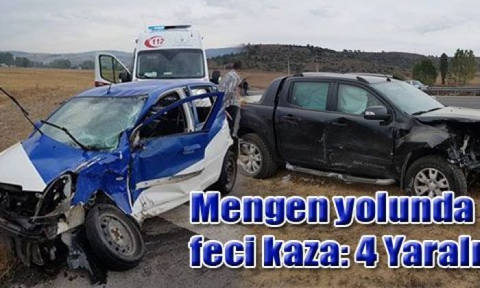 Mengen yolunda feci kaza: 4 Yaralı