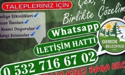 GEREDE BELEDİYESİ WHATSAPP İLETİŞİM HATTI KURULDU
