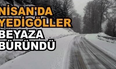 NİSAN’DA YEDİGÖLLER BEYAZA BÜRÜNDÜ
