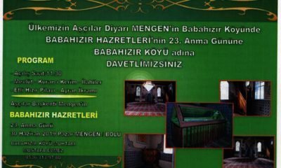 30 HAZİRAN’DA BABAHIZIR ANMA GÜNÜNE DAVETLİSİNİZ