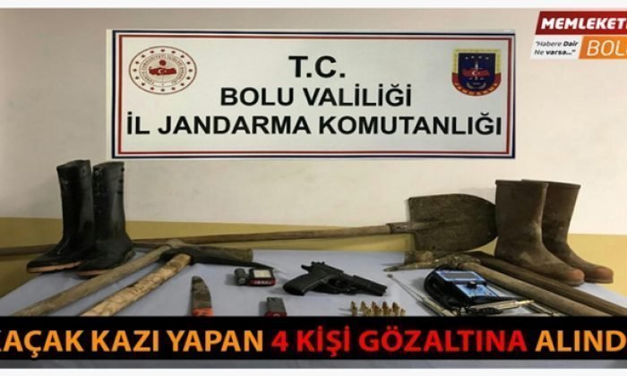 Mengen’de Kaçak Kazı Yapanlar Gözaltına Alındı