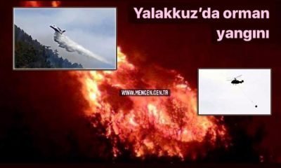 Yalakkuz Köyü Yakınında Büyük Orman Yangını – Yangına Müdahale Karadan ve Havadan Devam Ediyor