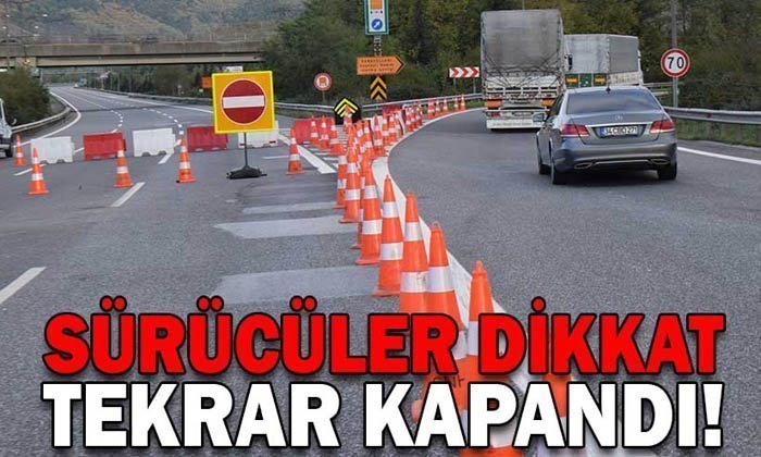 Bolu Tüneli Ankara Yönü Trafiğe Kapatıldı