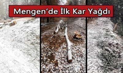 Mengen’in Yüksek Kesimlerine Yılın İlk Karı Yağdı