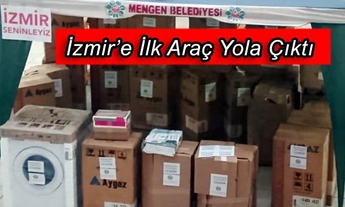 Mengen’den İzmir’e İlk Destek Aracı Yola Çıktı