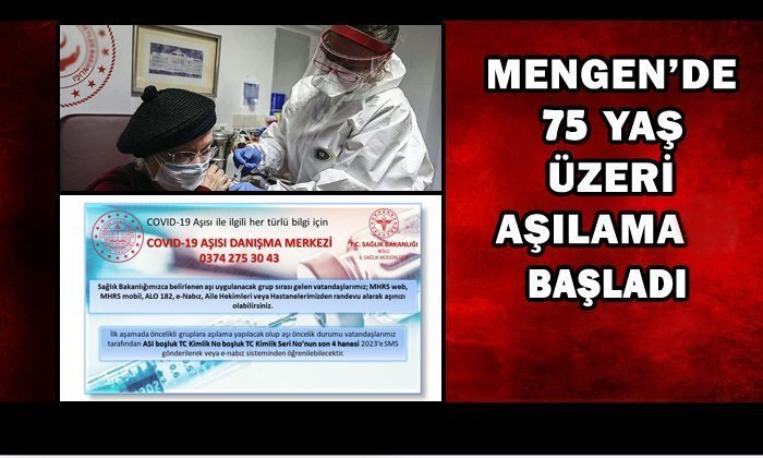 75 Yaş Üstüne Aşılama Başladı