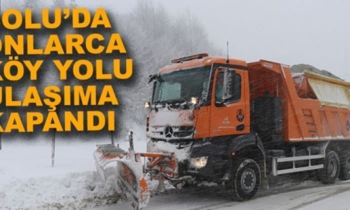 KAR BOLU’DA KÖY YOLLARINI KAPATTI