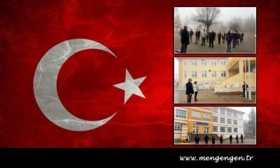 İlçemizde Bayrak Töreni ve İstiklal Marşı