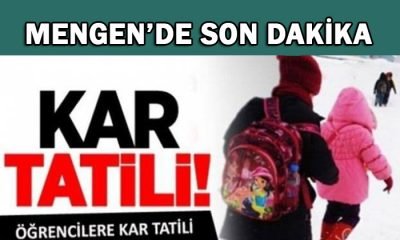 Mengen’de Öğrencilere Kar Tatili