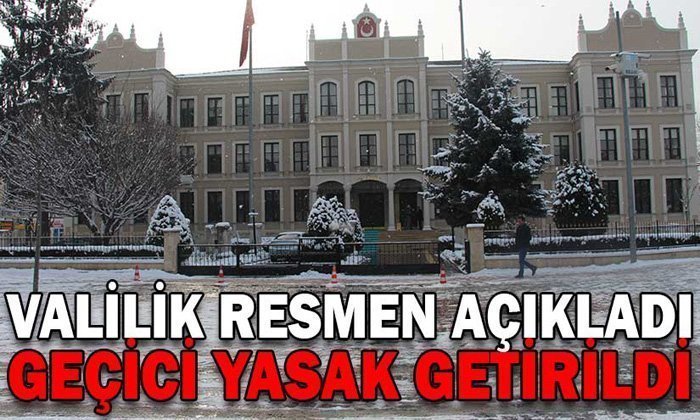 Bolu İl ve İlçelerde Toplantı ve Gösterilere Geçici Yasak