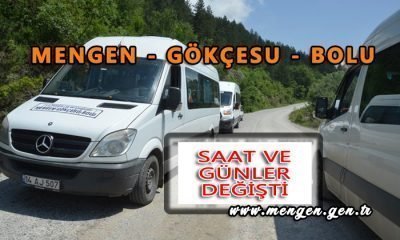 Mengen-Gökçesu-Bolu Minibüs Saatleri Yeniden Değişti
