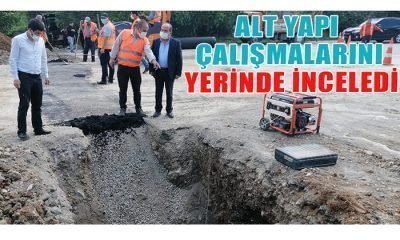 Alt Yapı Çalışmalarını Turhan Bulut Yerinde İnceledi