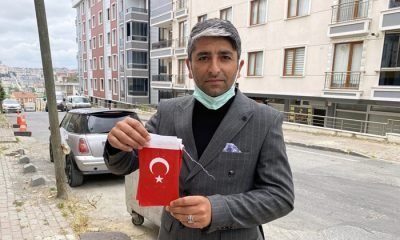 Vatandaşın duygulandıran Türk bayrağı hassasiyeti