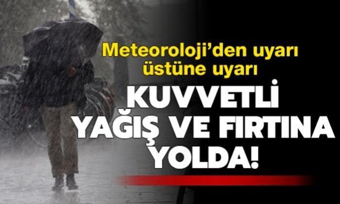 Meteoroloji Turuncu Kodla Uyardı