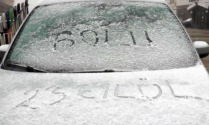 BOLU’DA MEVSİMİN İLK KARI YAĞDI