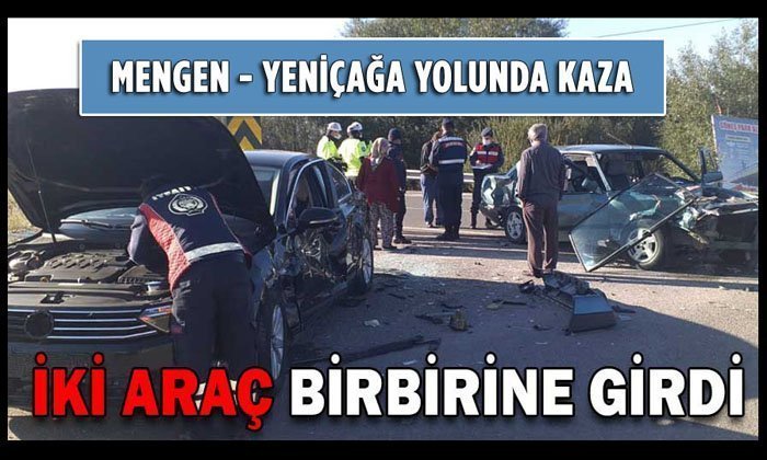 İKİ OTOMOBİLİN ÇARPIŞTIĞI KAZADA 1 KİŞİ YARALANDI