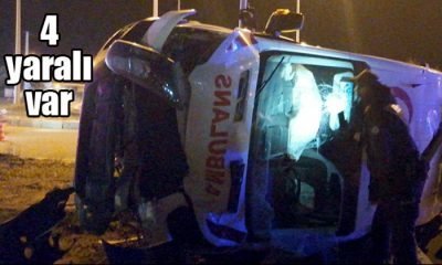 Yaralı Taşıyan Ambulans Otomobille Çarpıştı