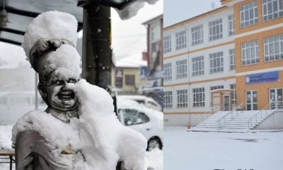 Bolu ve İlçelerinde Eğitime 1 Gün Kar Engeli