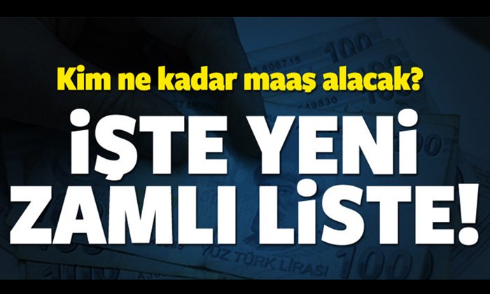 Kim ne kadar maaş alacak