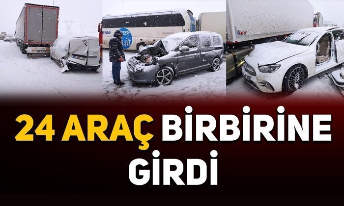 Bolu’da 20 Araç ve 4 Tırın Karıştığı Kazada 5 Kişi Yaralandı
