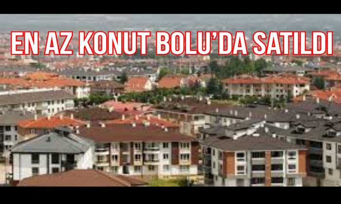 En az konut Bolu’da satıldı