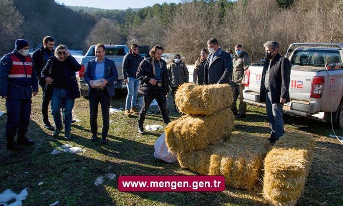 Mengen Öğretmenleri Yaban Hayvanlarına Yem Bıraktı