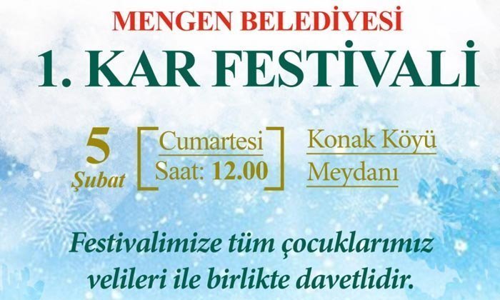 Mengen’de Karne Hediyesi “Kar Festivali” Yapılacak