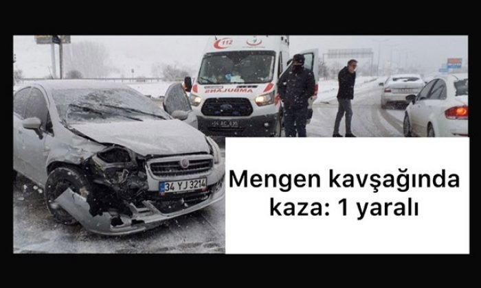 İki otomobilin çarpıştığı kazada 1 kişi yaralandı