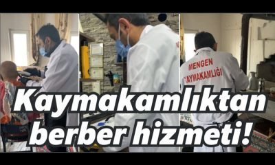 Mengen Kaymakamlığından evde berber hizmeti