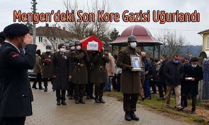 Mengen’in son Kore gazisi Fevzi Bozkan askeri törenle uğurlandı (Video ve Fotoğraf)