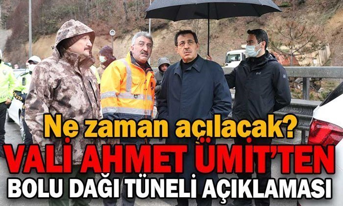 HEYELAN SEBEBİYLE KAPANAN BOLU DAĞI TÜNELİ’NİN YARIN AÇILMASI PLANLANIYOR