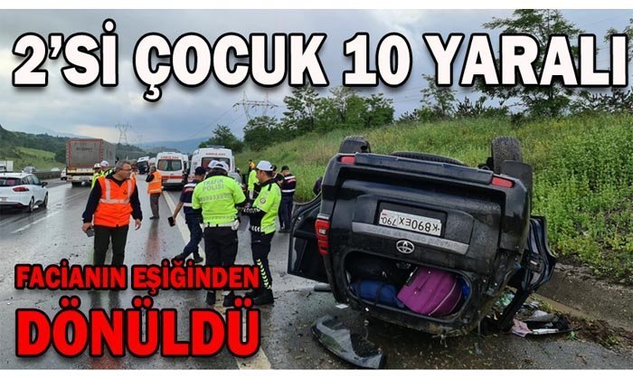6 ARACIN KARIŞTIĞI KAZADA 10 KİŞİ YARALANDI