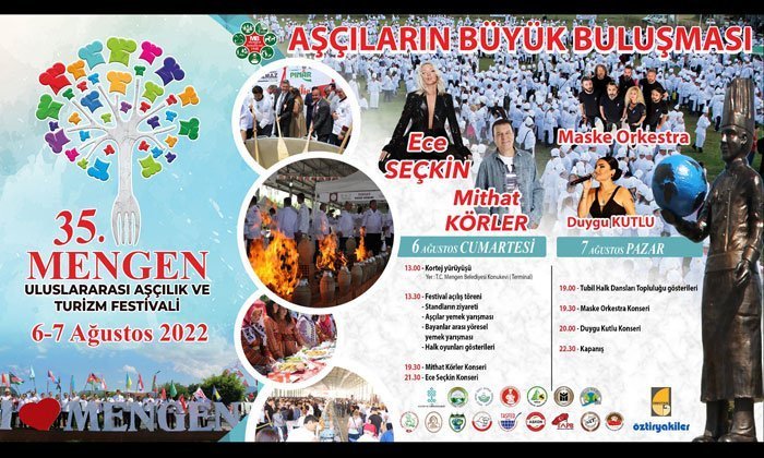 6-7 Ağustos’ta 35. Mengen Uluslararası Aşçılık ve Turizm Festivaline Davetlisiniz