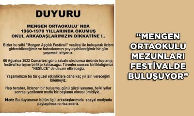 Mengen Ortaokulu Mezunlar Buluşması