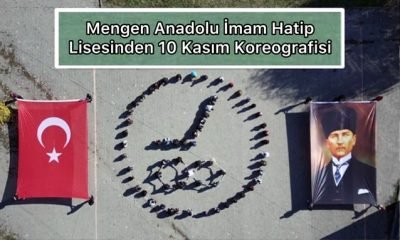 Mengen Anadolu İmam Hatip Lisesinden muhteşem 10 Kasım koreografisi