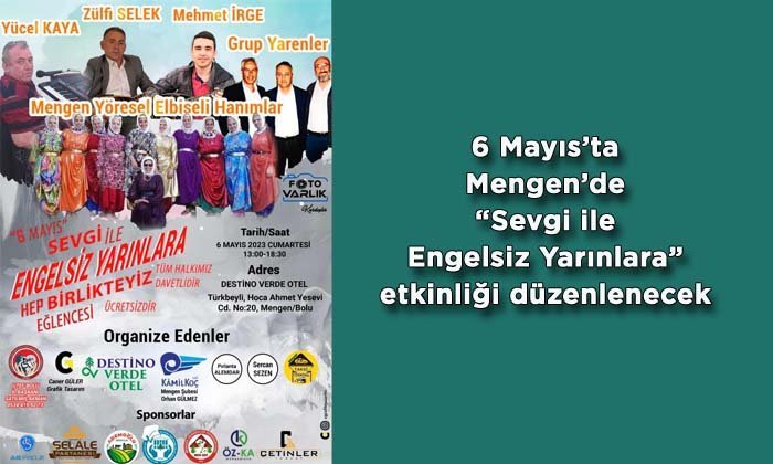 6 Mayıs’ta “Sevgi ile Engelsiz Yarınlara” etkinliği düzenlenecek