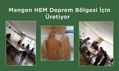 Mengen HEM Deprem Bölgelerine Kıyafet Dikiyor